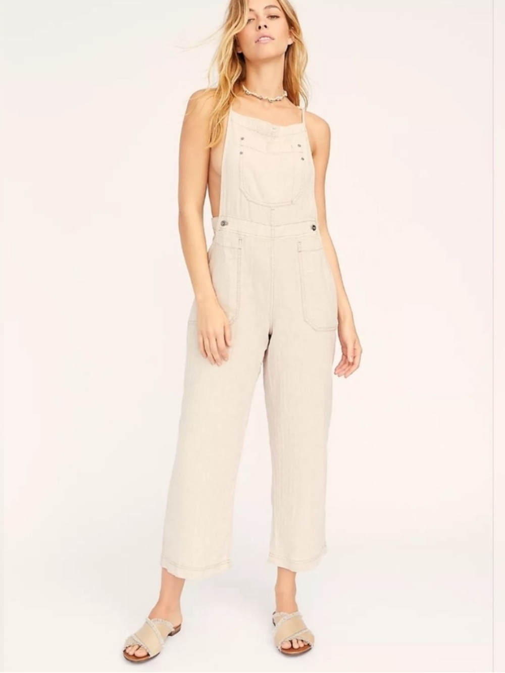 Free People Natural Sights Overalls